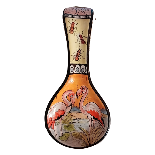 Ceramic Spoon Holder Flamingos - 21cm