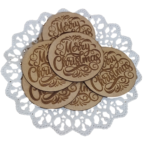 Coaster - Merry Christmas Engraved