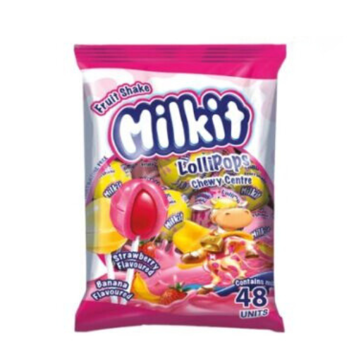 Milkit Chewy Centre Fruit Shake Lollipops 48's