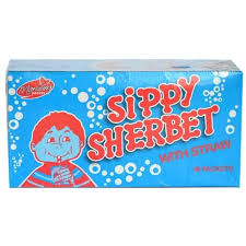 Sippy Sherbet with Straw Single Packet Blue 14g