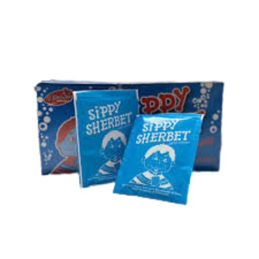 Sippy Sherbet with Straw Single Packet Blue 14g